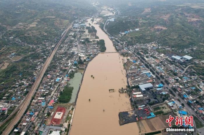 10月10日，山西省介休市義棠鎮(zhèn)，汾河水位上漲。 <a target='_blank' href='http://www.chinanews.com/'>中新社</a>記者 韋亮 攝