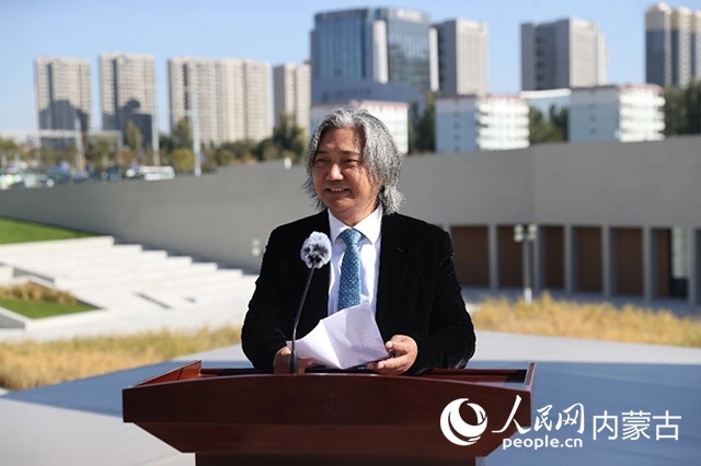 全國政協(xié)副秘書長、民盟中央專職副主席、中國美術(shù)館館長、中國城市雕塑家協(xié)會主席吳為山開幕致辭。王劭凱攝