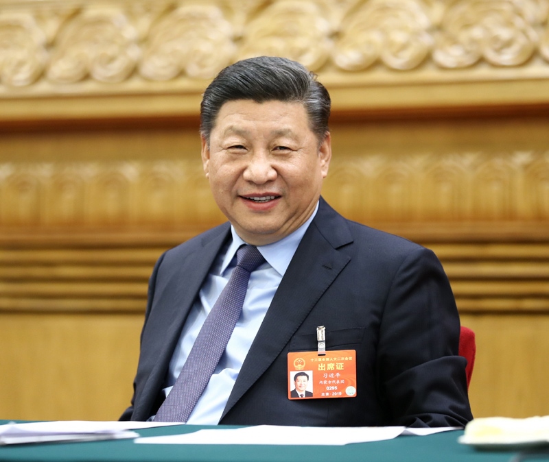 2019年3月10日，習(xí)近平總書記參加十三屆全國人大二次會(huì)議福建代表團(tuán)的審議。