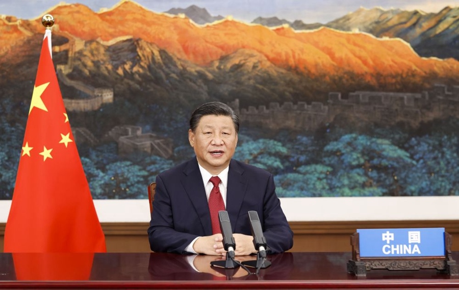2021年9月21日，國家主席習(xí)近平在北京以視頻方式出席第七十六屆聯(lián)合國大會一般性辯論并發(fā)表題為《堅定信心 共克時艱 共建更加美好的世界》的重要講話。