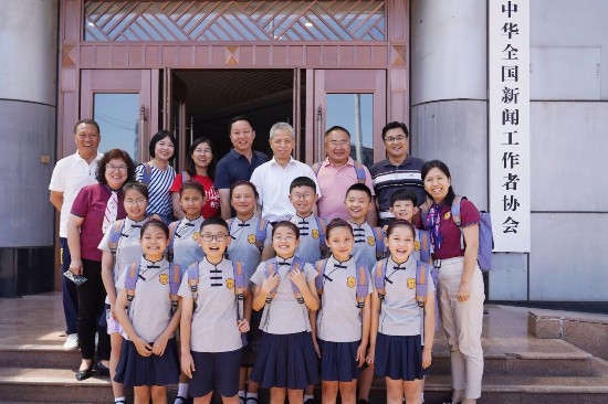 文縣東壩童聲合唱團(tuán)的孩子們在中國記協(xié)。