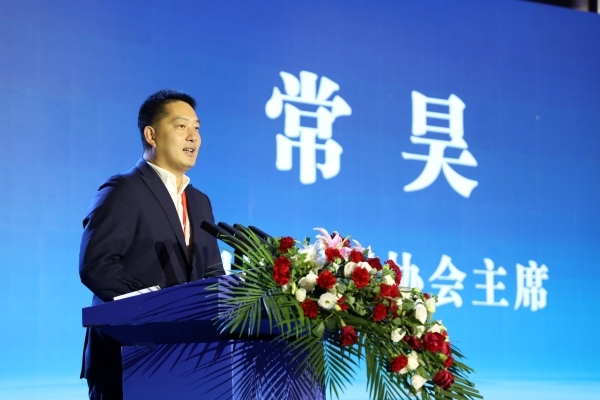 中國圍棋協(xié)會(huì)主席常昊致辭。人民網(wǎng)記者 李乃妍攝
