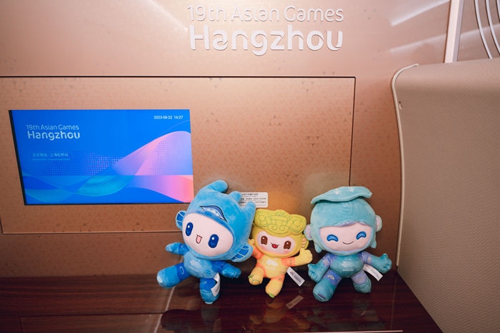 亞運(yùn)會(huì)吉祥物。上海鐵路局融媒體中心供圖