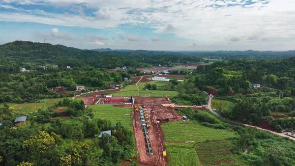 川氣東送二線天然氣管道工程施工現(xiàn)場。受訪者供圖