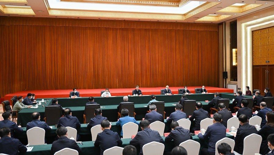  2023年6月8日上午，習(xí)近平在呼和浩特聽(tīng)取內(nèi)蒙古自治區(qū)黨委和政府工作匯報(bào)并發(fā)表重要講話。