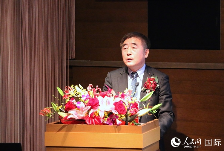 科盟會長楊克儉發(fā)表致辭。人民網 許可攝