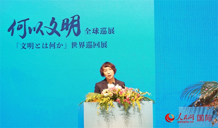 中央廣播電視總臺(tái)副臺(tái)長(zhǎng)邢博致辭。人民網(wǎng) 蔣曉辰攝