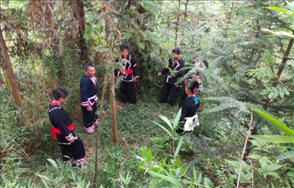 “瑤老”人民調(diào)解員翻山越嶺開展現(xiàn)場(chǎng)調(diào)解。