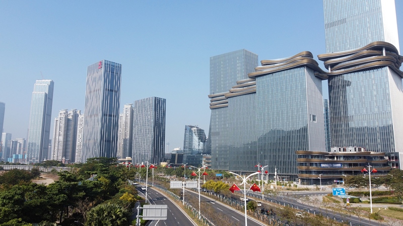 2024年1月1日，廣東珠海，橫琴粵澳深度合作區(qū)樓群。