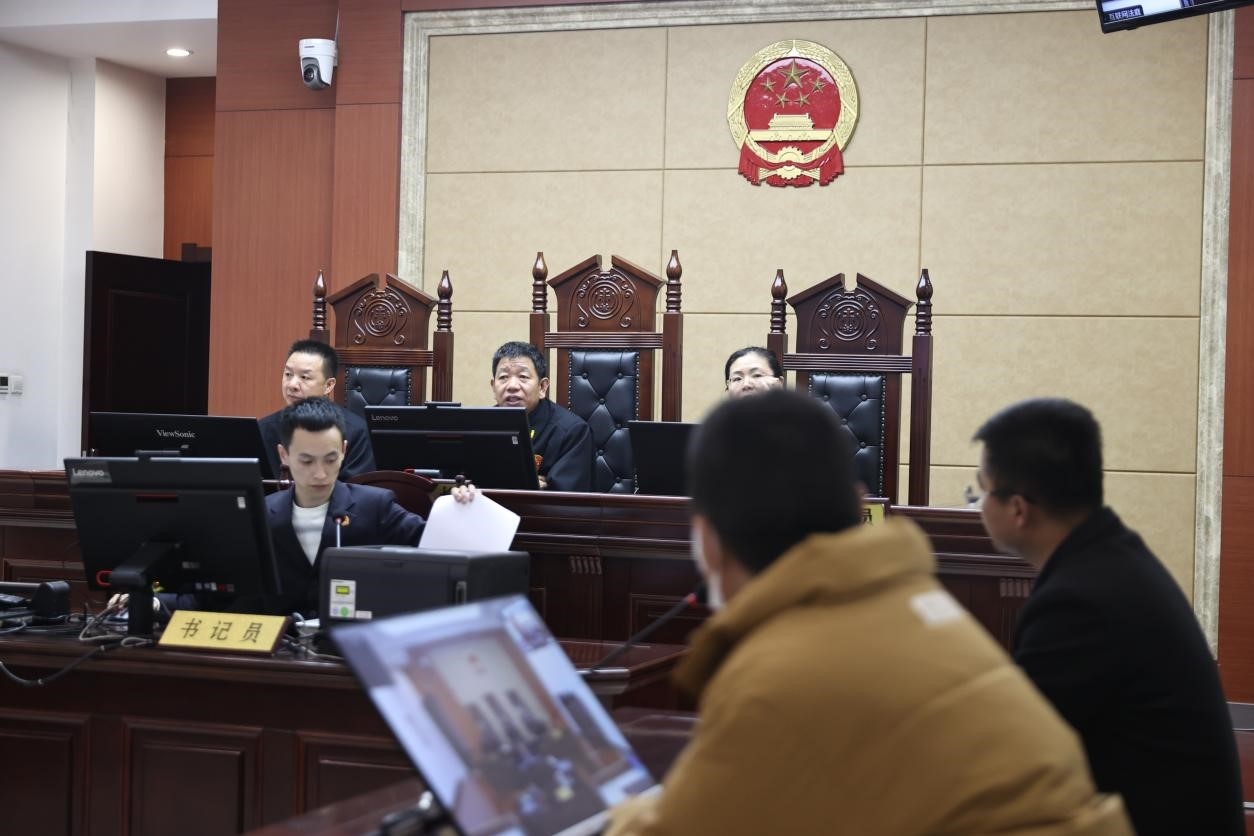 甘肅省高級(jí)人民法院審理現(xiàn)場。受訪者供圖