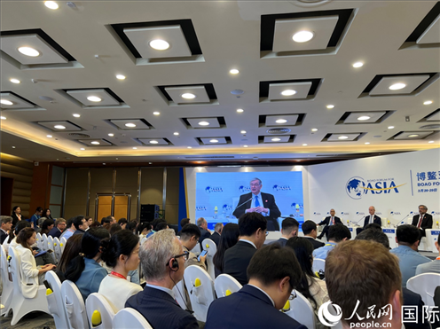 3月27日，博鰲亞洲論壇2024年年會(huì)“全球地緣政治展望”分論壇現(xiàn)場。人民網(wǎng) 艾里士攝