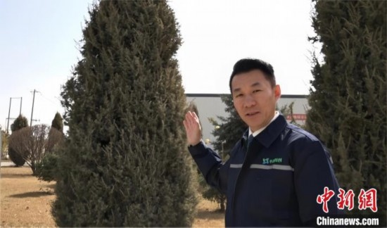 圖為王佐向記者介紹自己的新能源綠電廠區(qū)。白先森 攝