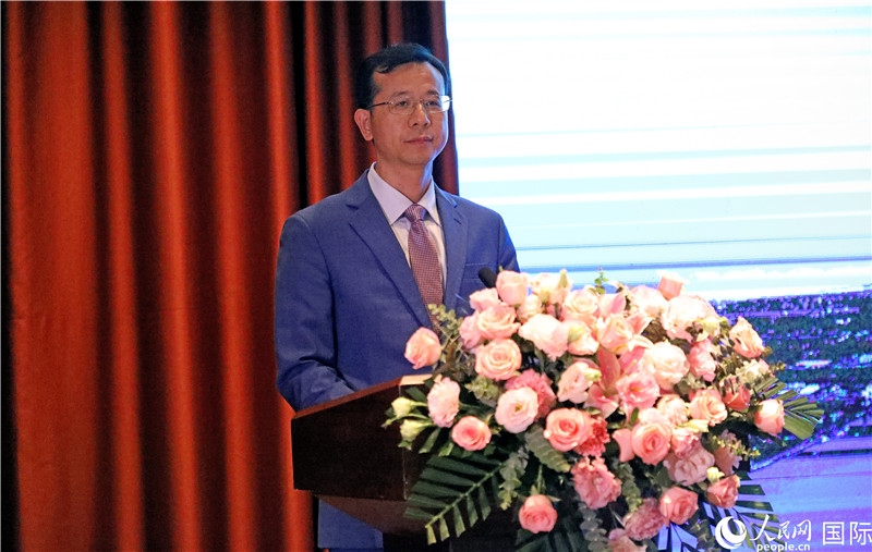 外交部外事管理司副司長姚紹俊在宣介會上致辭。人民網(wǎng)記者趙益普