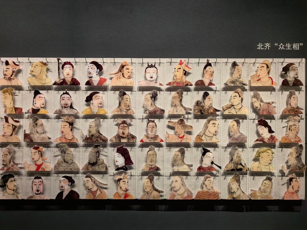 太原北齊壁畫博物館從山西北朝壁畫中提取人物元素展現(xiàn)當(dāng)時民族融合、文化交流。太原北齊壁畫博物館供圖