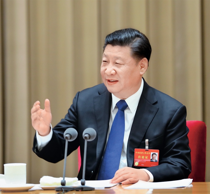 2017年12月18日至20日，中央經(jīng)濟工作會議在北京舉行。中共中央總書記、國家主席、中央軍委主席習近平發(fā)表重要講話。 新華社記者 謝環(huán)馳/攝