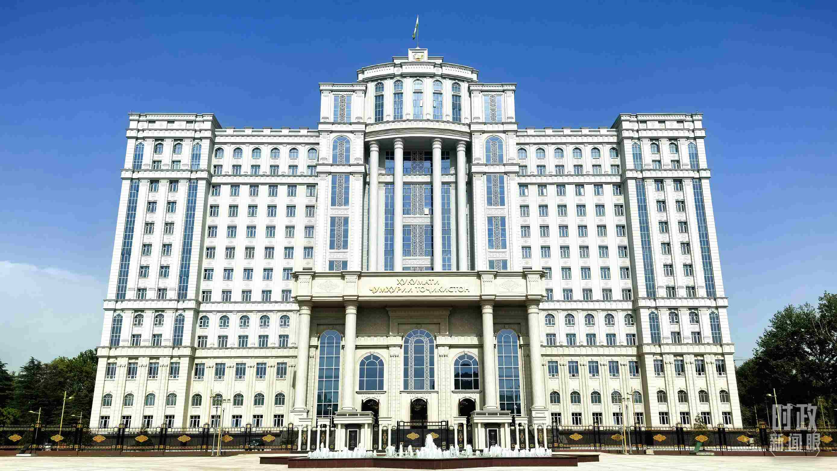 △中方援建塔政府大樓。（總臺央視記者鄂介甫拍攝）