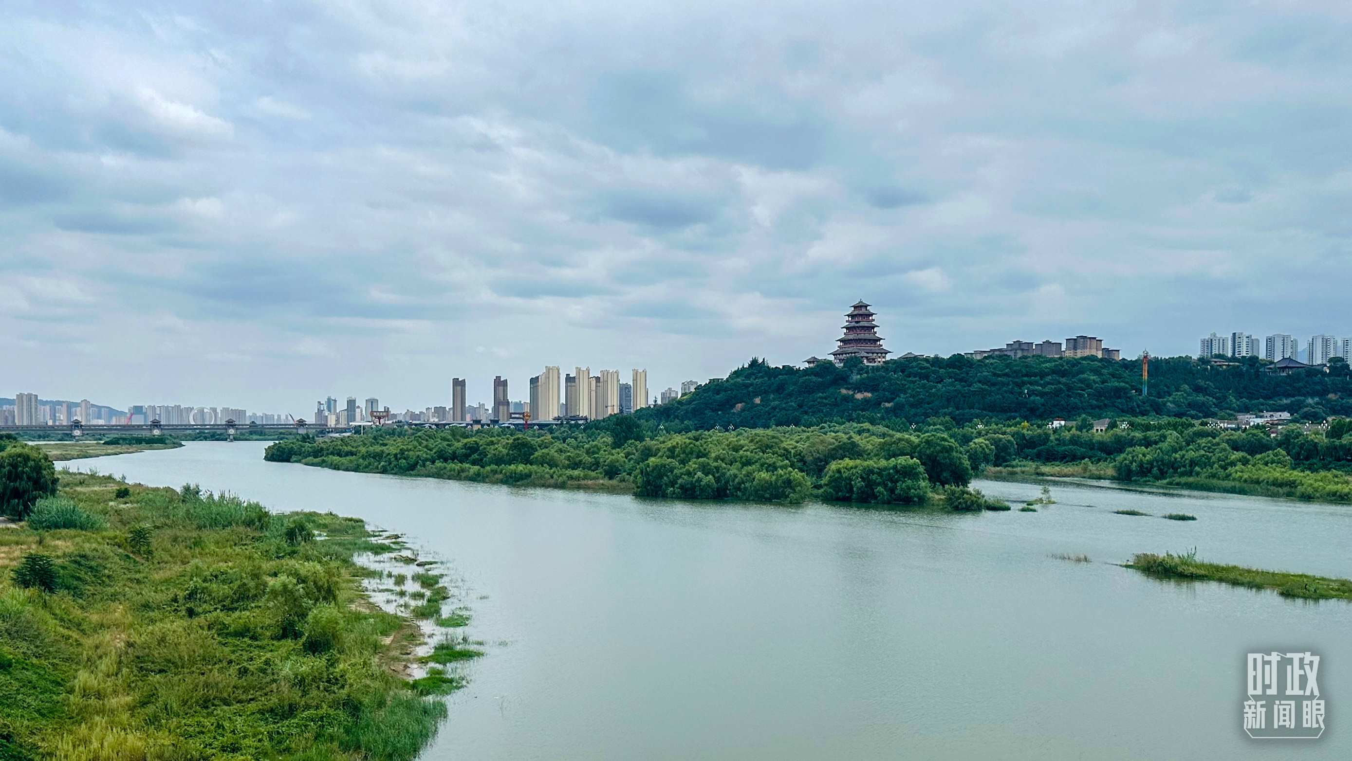 △ 渭河。（總臺(tái)央視記者范一鳴拍攝）