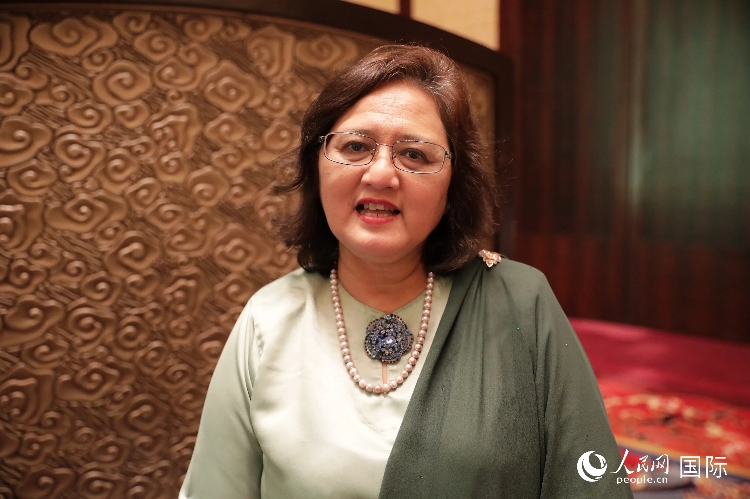 馬來西亞高教部高教司司長阿茲琳達(dá)接受人民網(wǎng)采訪。人民網(wǎng) 王婧攝