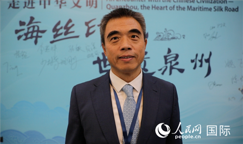泉州市人民政府副市長(zhǎng)姚飛接受人民網(wǎng)采訪。人民網(wǎng) 王婧攝
