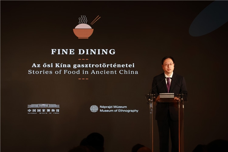 中國(guó)國(guó)家博物館副館長(zhǎng)楊帆致辭。圖片由中國(guó)駐匈牙利大使館提供。