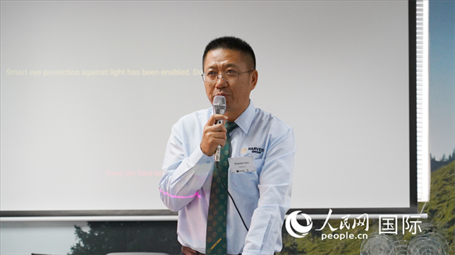 碩豐集團(tuán)董事長(zhǎng)孫曉棟發(fā)言。 人民網(wǎng) 張茜攝
