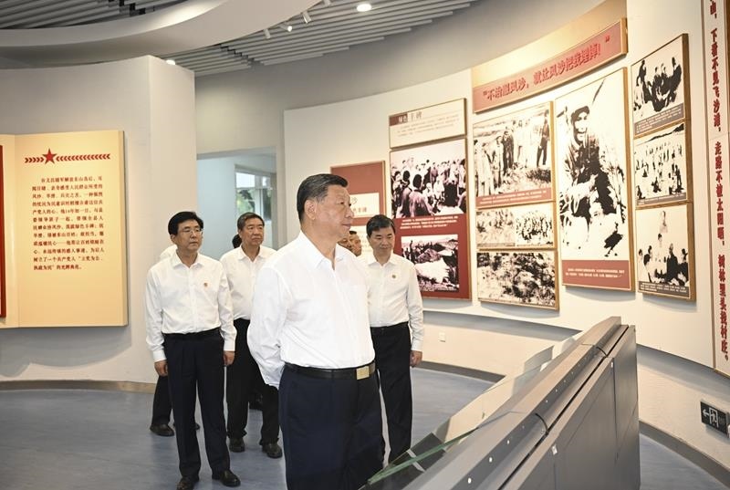 △2024年10月15日，習(xí)近平總書記在福建漳州市東山縣谷文昌紀(jì)念館考察。