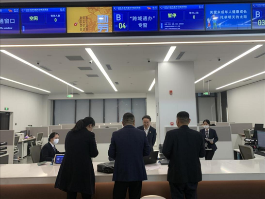 啟東市政務(wù)服務(wù)“跨域通辦”專窗。 圖片來源：江蘇南通啟東市數(shù)據(jù)局