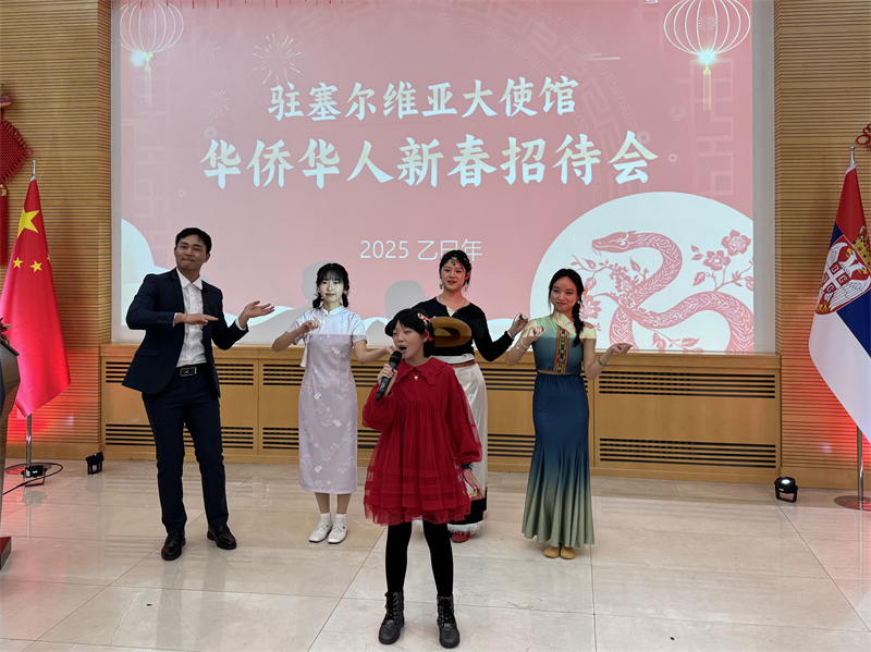 招待會現(xiàn)場表演。諾維薩德孔子學(xué)院供圖
