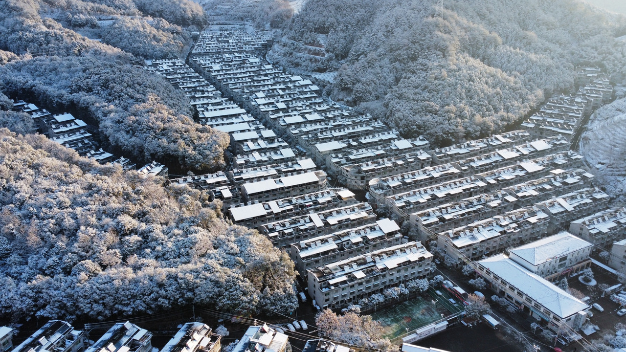 慶元縣濛洲街道同濟新村，雪后初霽。慶元縣融媒體中心 供圖