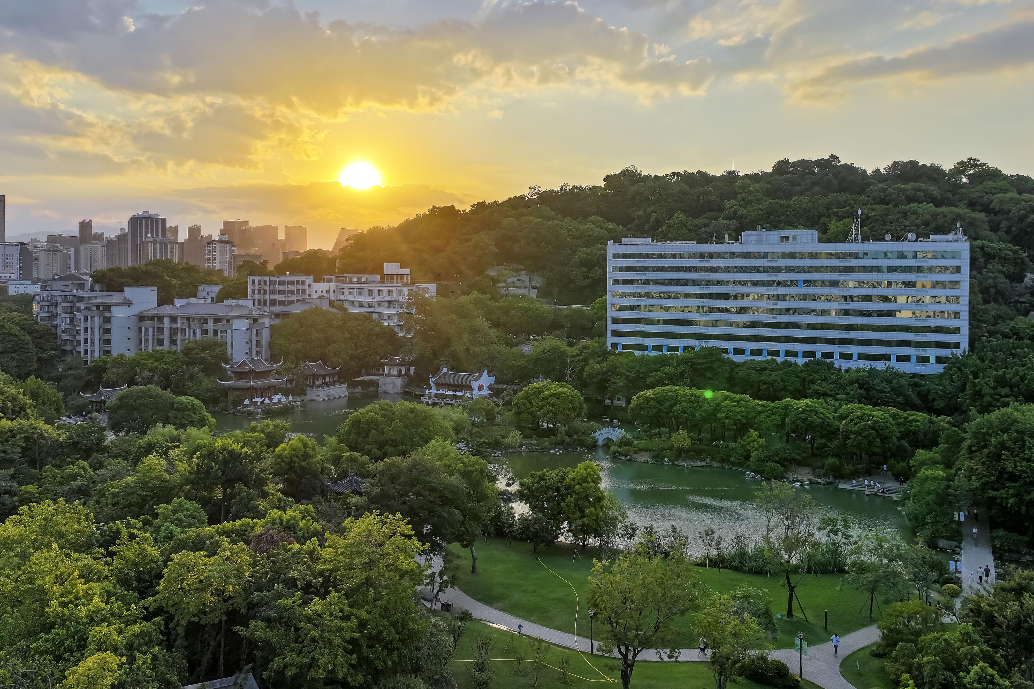 2024年7月17日，福州市鼓樓區(qū)黎明湖生態(tài)濕地公園。