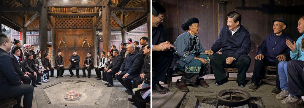 左圖由新華社記者謝環(huán)馳拍攝；右圖由新華社記者蘭紅光拍攝。