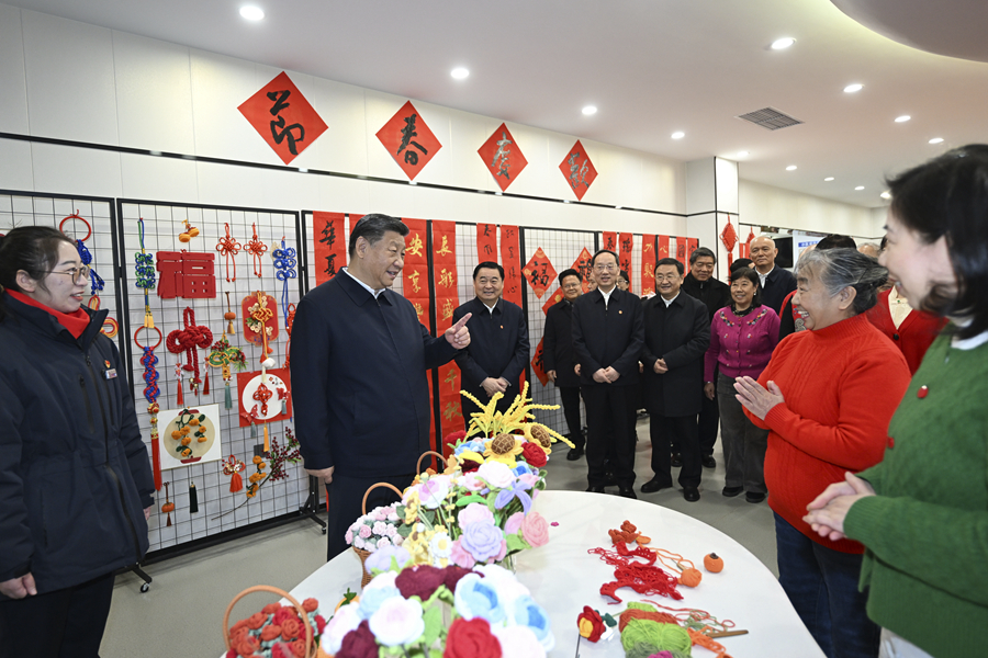 2025年1月23日，習(xí)近平總書記在沈陽(yáng)大東區(qū)長(zhǎng)安街道長(zhǎng)安小區(qū)社區(qū)黨群服務(wù)中心考察。
