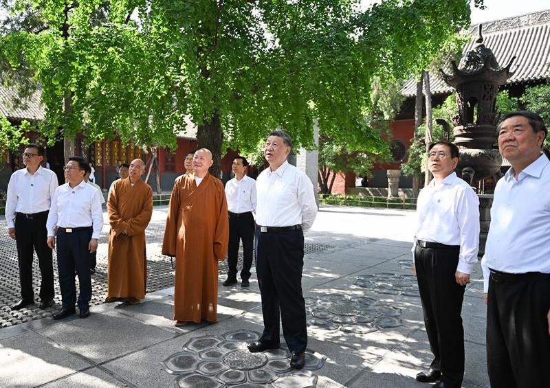 △2025年5月19日，習(xí)近平總書記在河南洛陽白馬寺考察。
