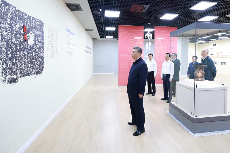 △2024年9月10日，習(xí)近平總書記來到陜西寶雞市參觀寶雞青銅器博物院。